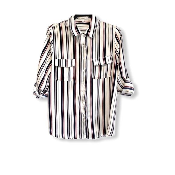 OVI Polyester Striped Blouse - Picture 9 of 9